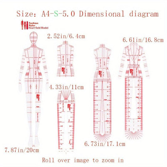 Rynx | Fashion Designer's Acrylic Sketch Line - Ultimate Guide for Human Figures and Clothing Designs