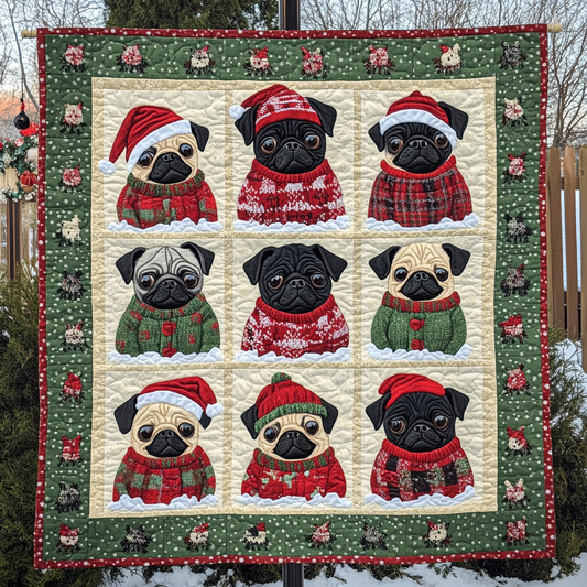 Rynx | Pug Christmas blanket