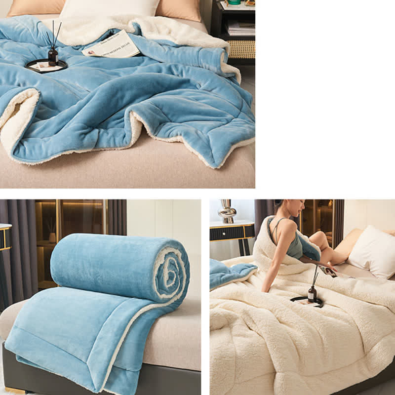 Rynx | Solid thick double-sided velvet cube blanket