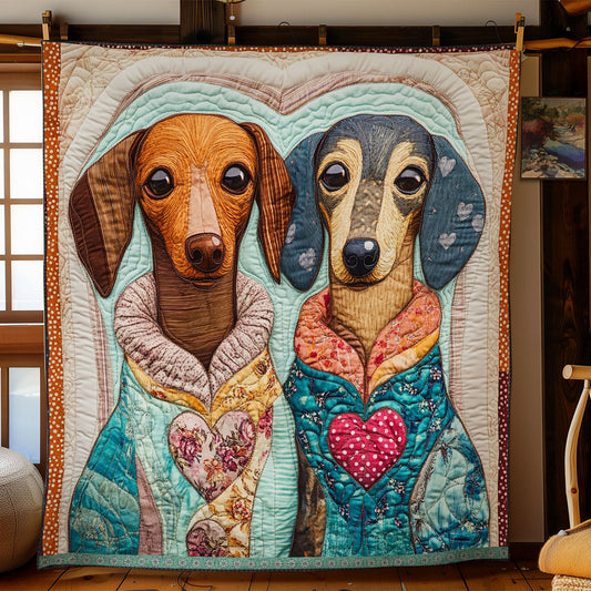 Rynx | Pair Dachshund Quilt