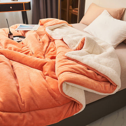 Rynx | Solid thick double-sided velvet cube blanket