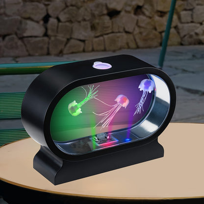 Rynx | LumiJelly - LED Jellyfish Table Lamp, 3-Color Simulated Aquarium Night Light, Battery-Powered, Decorative Light