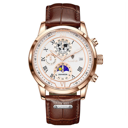 Rynx | Men's Quartz Watch Moon Phase Function