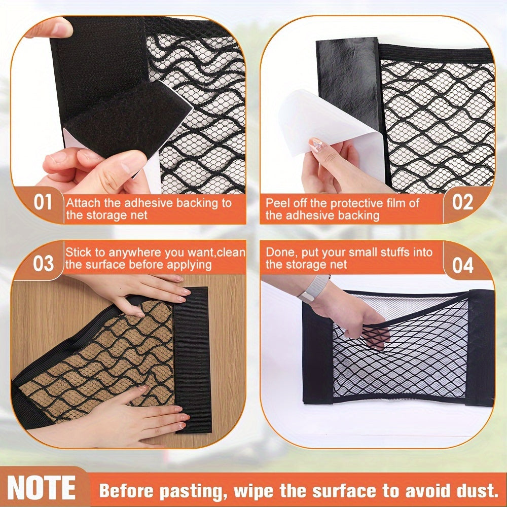 Rynx | Easy-Install Elastic RV Storage Mesh Net - No-Drill Cargo Organizer with Stripe Design for Campers, Trailers and Caravans