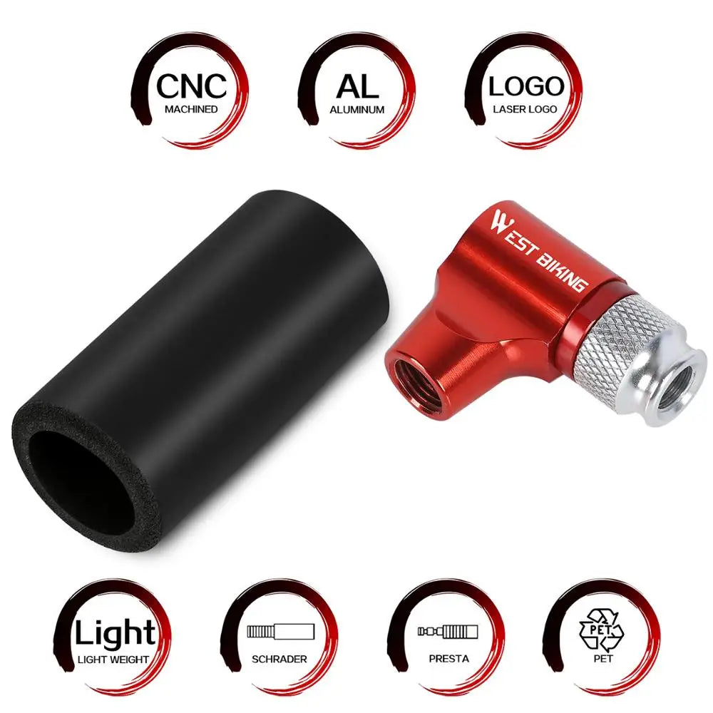 Rynx | Portable CO2 inflator Mini bicycle pump for Presta and Schrader valves