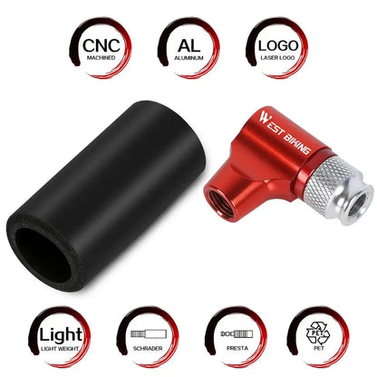 Rynx | Portable CO2 inflator Mini bicycle pump for Presta and Schrader valves
