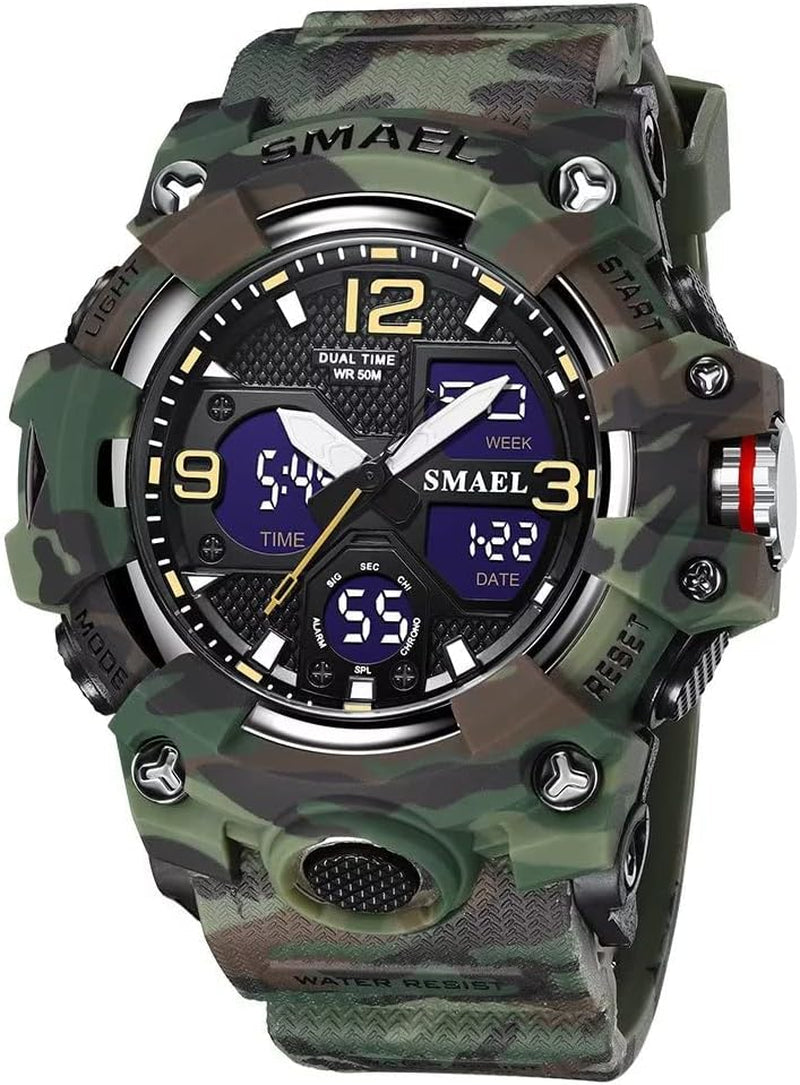Rynx | Men's waterproof sports wristwatch with date and multifunction LED alarm stopwatch