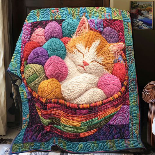 Rynx | Sleeping Kitten In Yarn Quilt