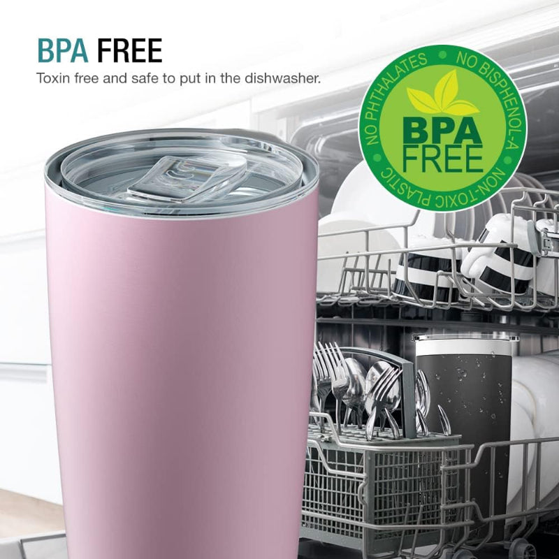 Rynx | 20oz Stainless Steel Container, Vacuum Insulated with Lid and Straw for Hot and Cold Drinks