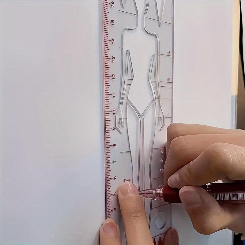 Rynx | Fashion Sketching Acrylic Ruler and Design Template for Tailoring Excellence