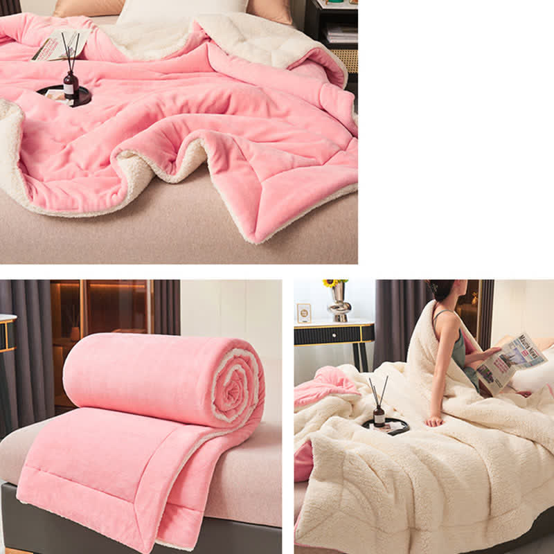 Rynx | Solid thick double-sided velvet cube blanket