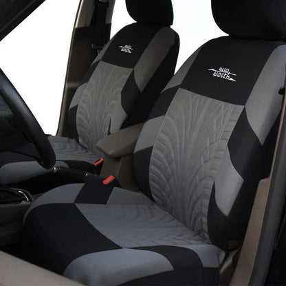 Rynx | Universal Fit Embroidered Car Seat Cushions with Tire Track Detail