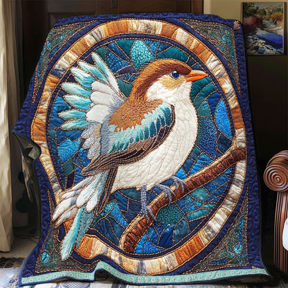 Rynx | Orange Blue Bird Quilt