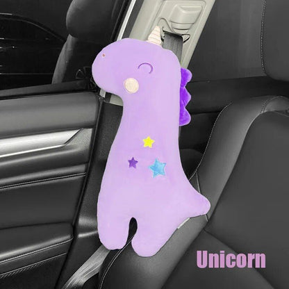 Rynx | Plush Cartoon Animal Car Seat Belt Covers for Kids: Universal Shoulder Padding Protector