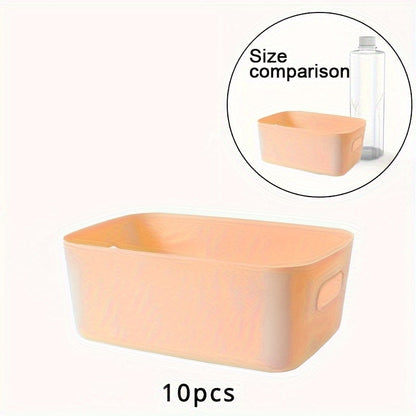 Rynx | Set of 10 Storage Boxes - Lightweight Plastic Organizer