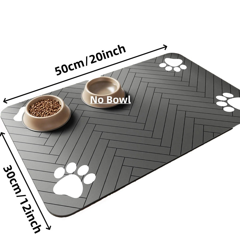 Rynx | Absorbent Pet Feeding Mat with Waterproof Rubber Backing