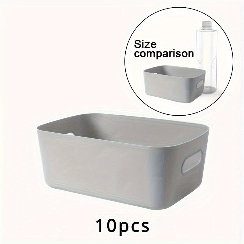 Rynx | Set of 10 Storage Boxes - Lightweight Plastic Organizer