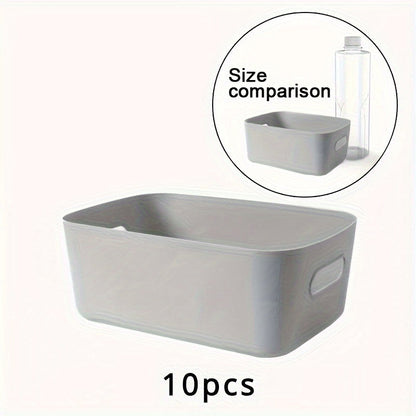 Rynx | Set of 10 Storage Boxes - Lightweight Plastic Organizer