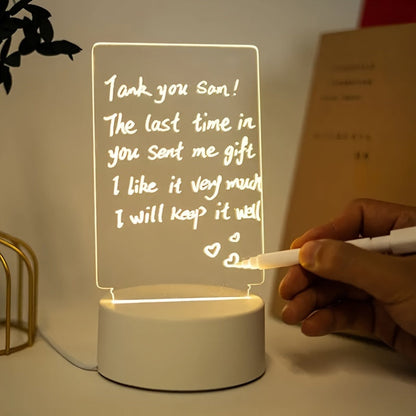 Rynx | LumiBoard - Modern LED Message Board Table Lamp with Pen