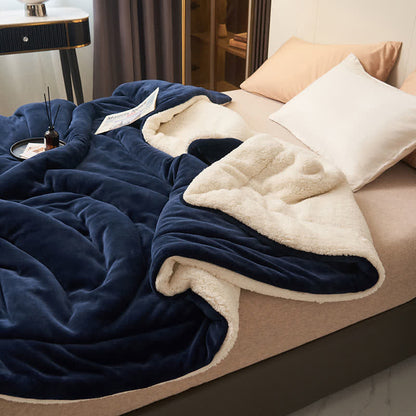 Rynx | Solid thick double-sided velvet cube blanket