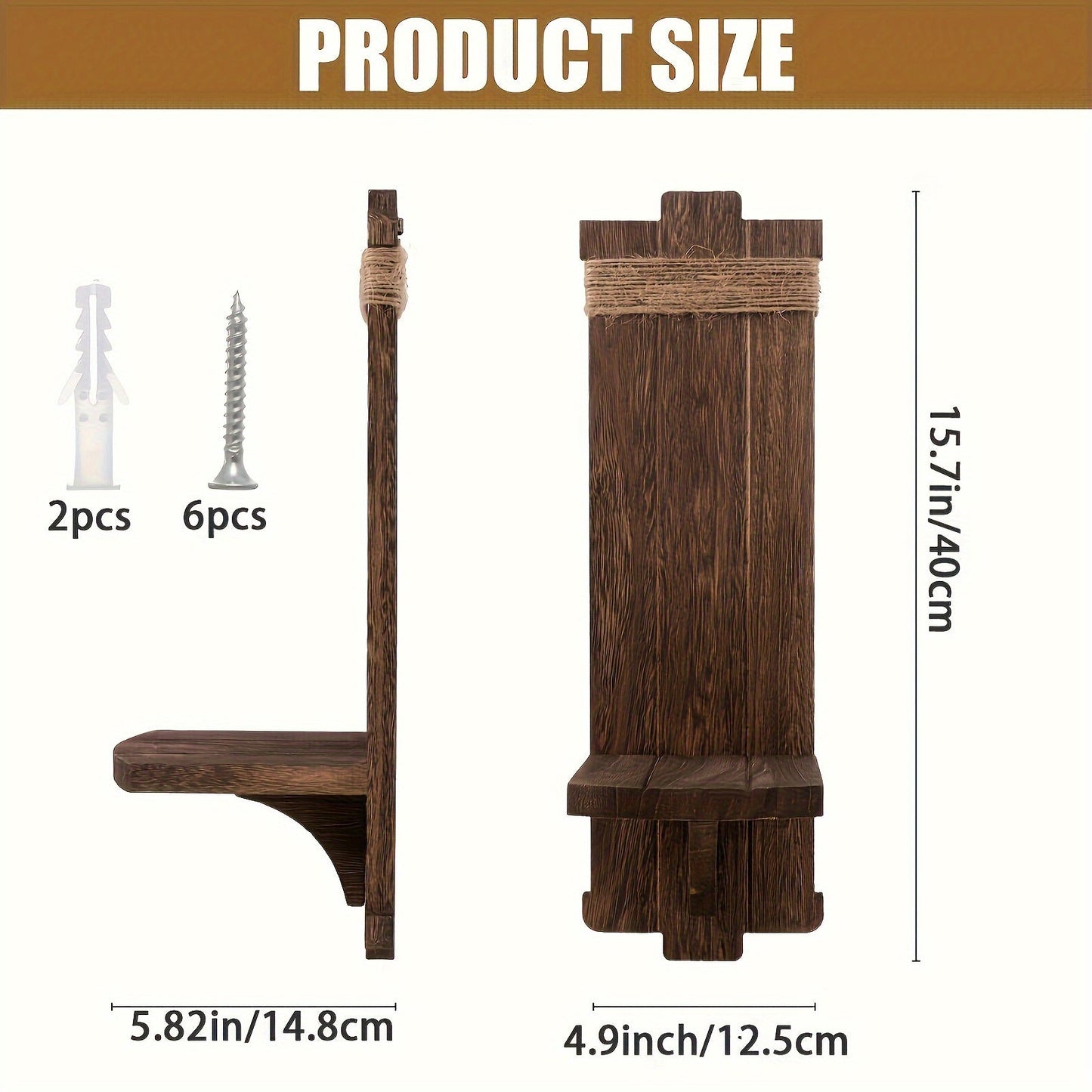 Rynx | Rustic Wood Candle Holder - Wall Decoration