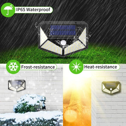 Rynx | 6 Pack Motion Sensor Security Light 100LED, Uibetux IP65 Waterproof Solar Wireless Garden Lighting with 270° Wide Angle