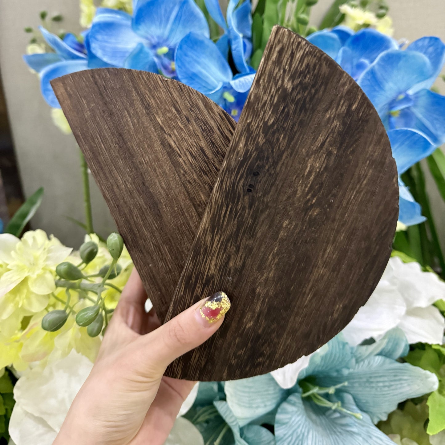 Rynx | WoodArc - Set with 2 Half-Round Wooden Floating Shelves for Wall Decoration and Storage