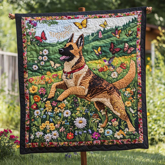 Rynx | German Shepherd Flower Frolic Blanket