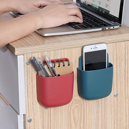 Rynx | Wall-mounted Storage Box – Plastic Self-adhesive Storage Box for Remote Control, Mobile and More