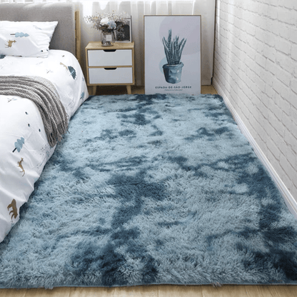 Rynx | 1pc Soft Plush Area Rug - Non-Slip Fuzzy Shaggy Bedside Carpet, Tie-Dyed Living Room Rug, Pet Friendly, Bedroom and Home Decor