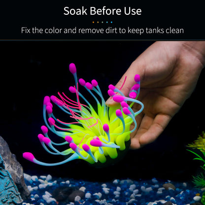 Rynx | Aquarium Glowing Coral Effect Silicone Decoration