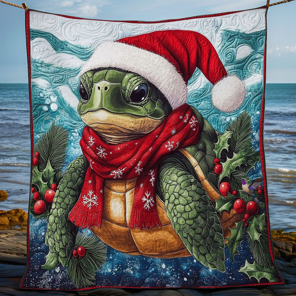 Rynx | Santa Turtle Quilted Blanket
