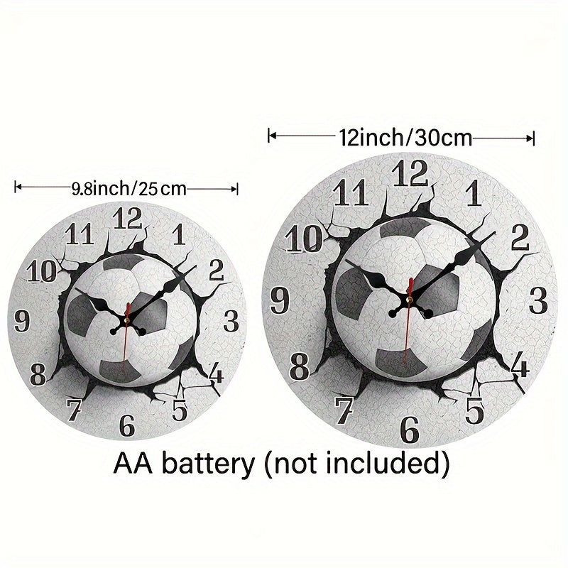 Rynx | Silent Tree Football Wall Clock - Sports Theme for Living Room, Office & Gym
