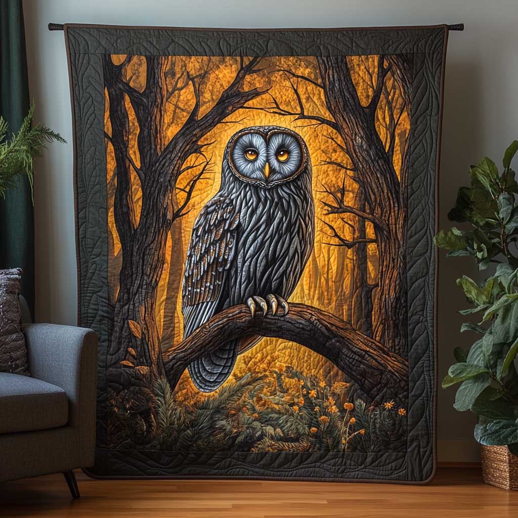 Rynx | Mysterious Owl Forest Quilt