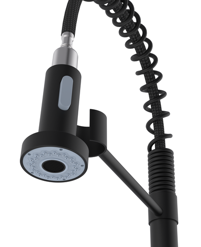 Rynx | Elegant BLACK Kitchen Faucet ANW HOME HF-7015B / Practical Pull-Out Spout / Two Water Flow Modes / Universal Installation