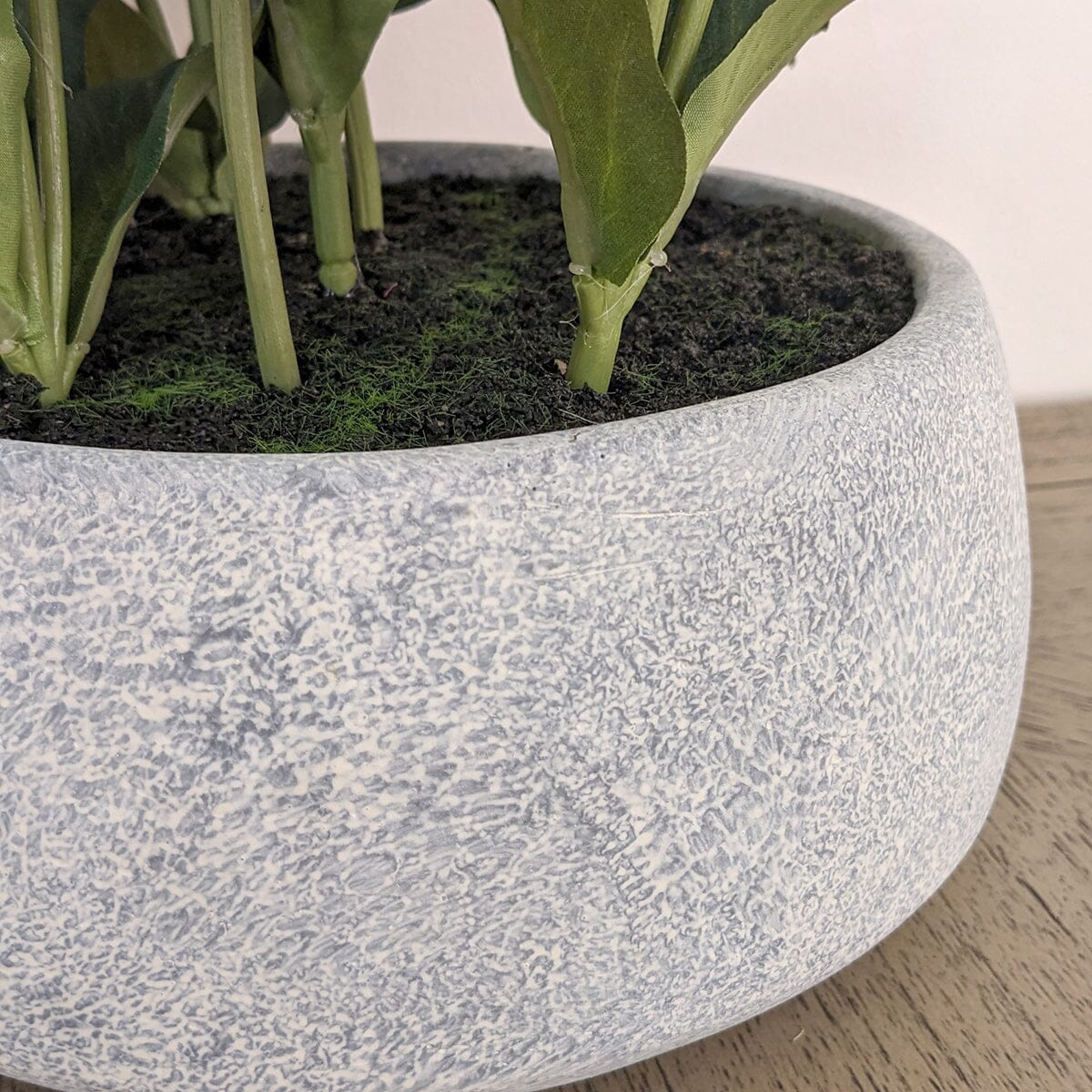 Rynx | Fake white Christmas rose plant in stoneware pot