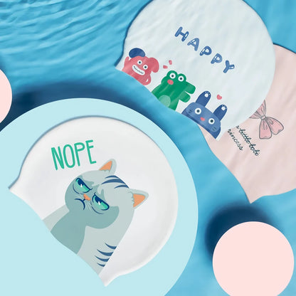 Rynx | Unisex Silicone Swim Cap with Ear Protection: Colorful and Water-Resistant