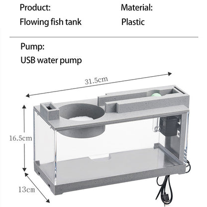 Rynx | Aquarium Fish Tank Set with Built-in Oxygen Column & USB Silent Filter
