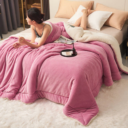 Rynx | Solid thick double-sided velvet cube blanket