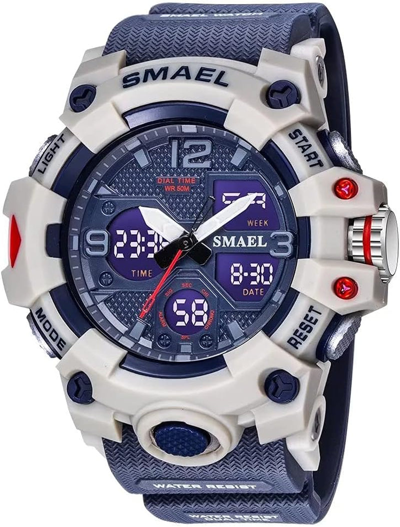 Rynx | Men's waterproof sports wristwatch with date and multifunction LED alarm stopwatch