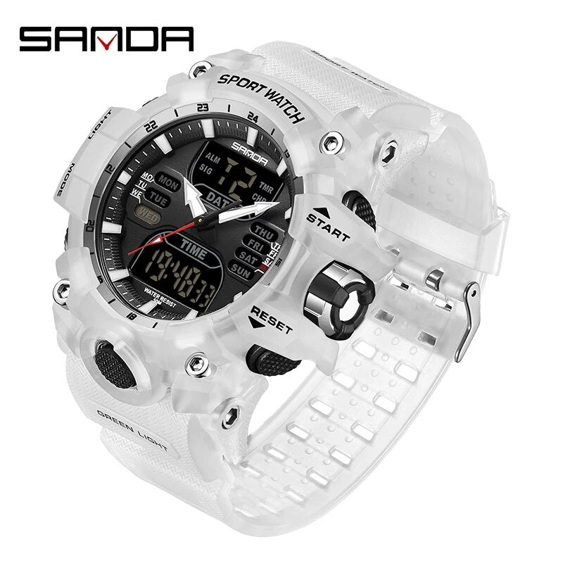 Rynx | Dual Display Sports Watch for Men - Waterproof, Shock Resistant with Multifunctional Digital Display