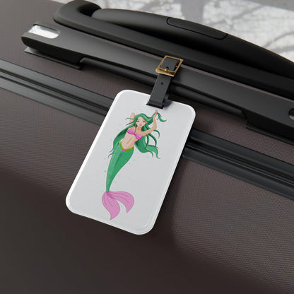 Rynx | Chic mermaid-inspired luggage tag with adjustable leather strap