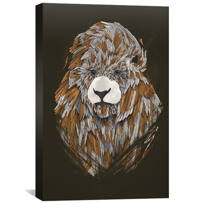 Rynx | Feather Lion Dark Canvas