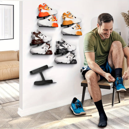Rynx | SneakerRack - Wall Mounted Shoe Display Shelf - Metal Sneaker Organizer