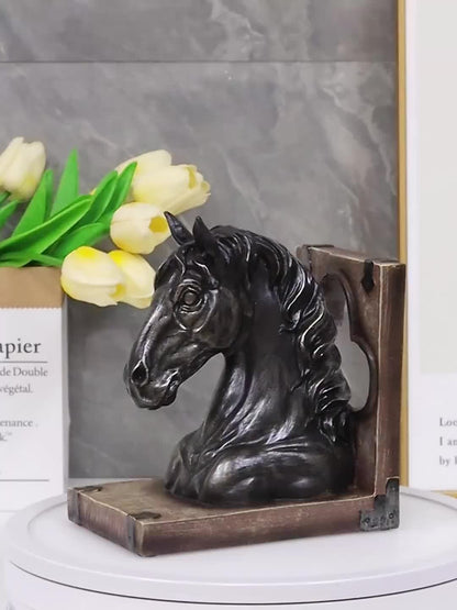 Rynx | HorseHead - Wooden Head Bookends for Modern Decoration