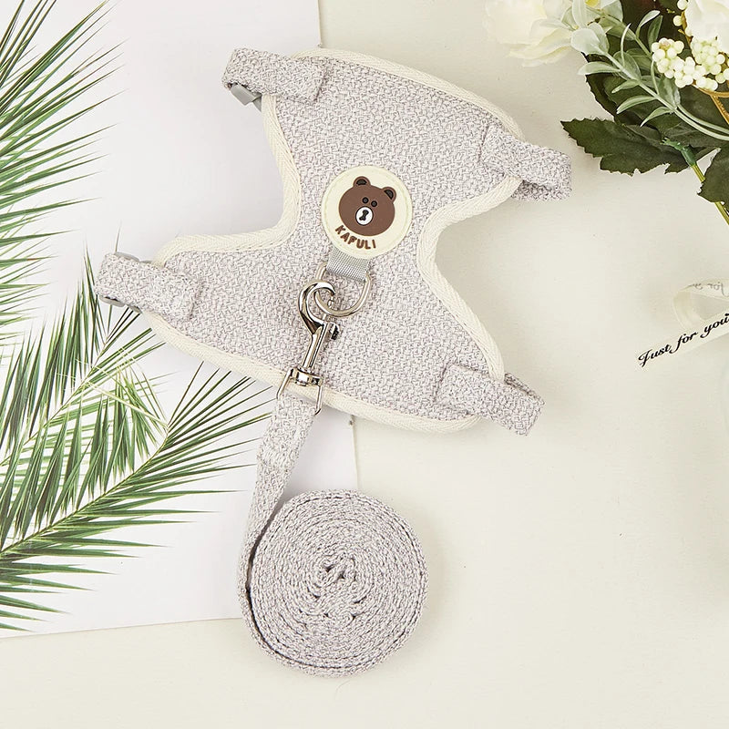 Rynx | Outdoor Rabbit & Guinea Pig Harness and Leash Set - Linen Pet Vest for Small Animals