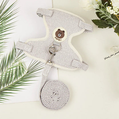 Rynx | Outdoor Rabbit & Guinea Pig Harness and Leash Set - Linen Pet Vest for Small Animals