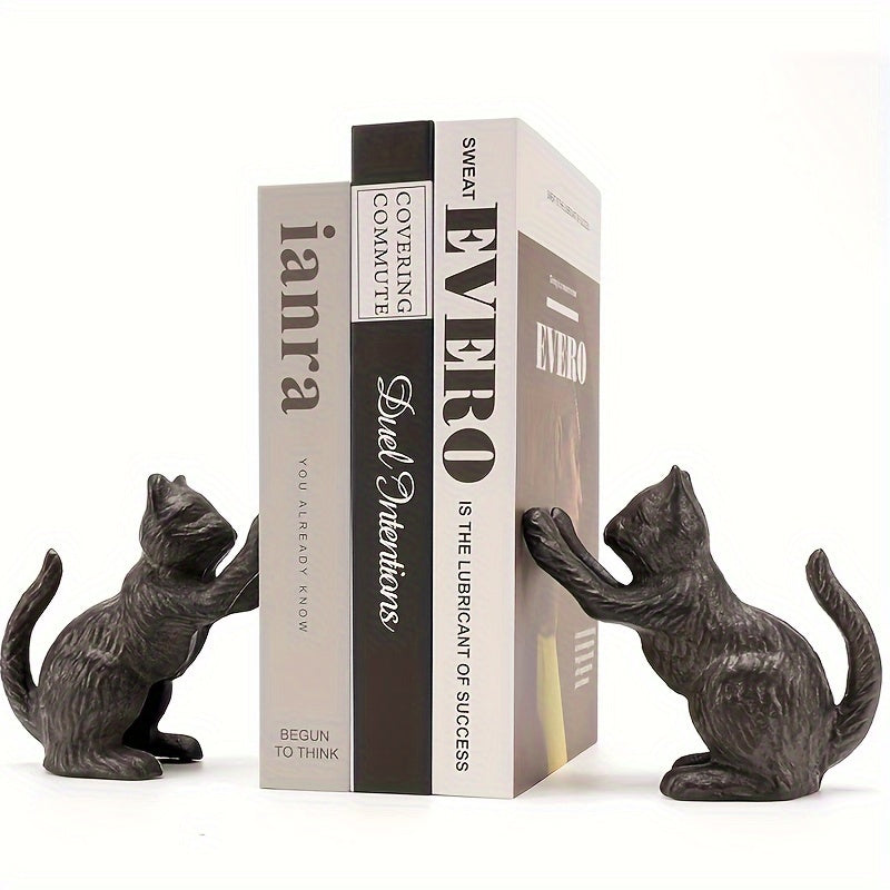 Rynx | IronVintage - Black Cast Iron Bookends for Heavy Books