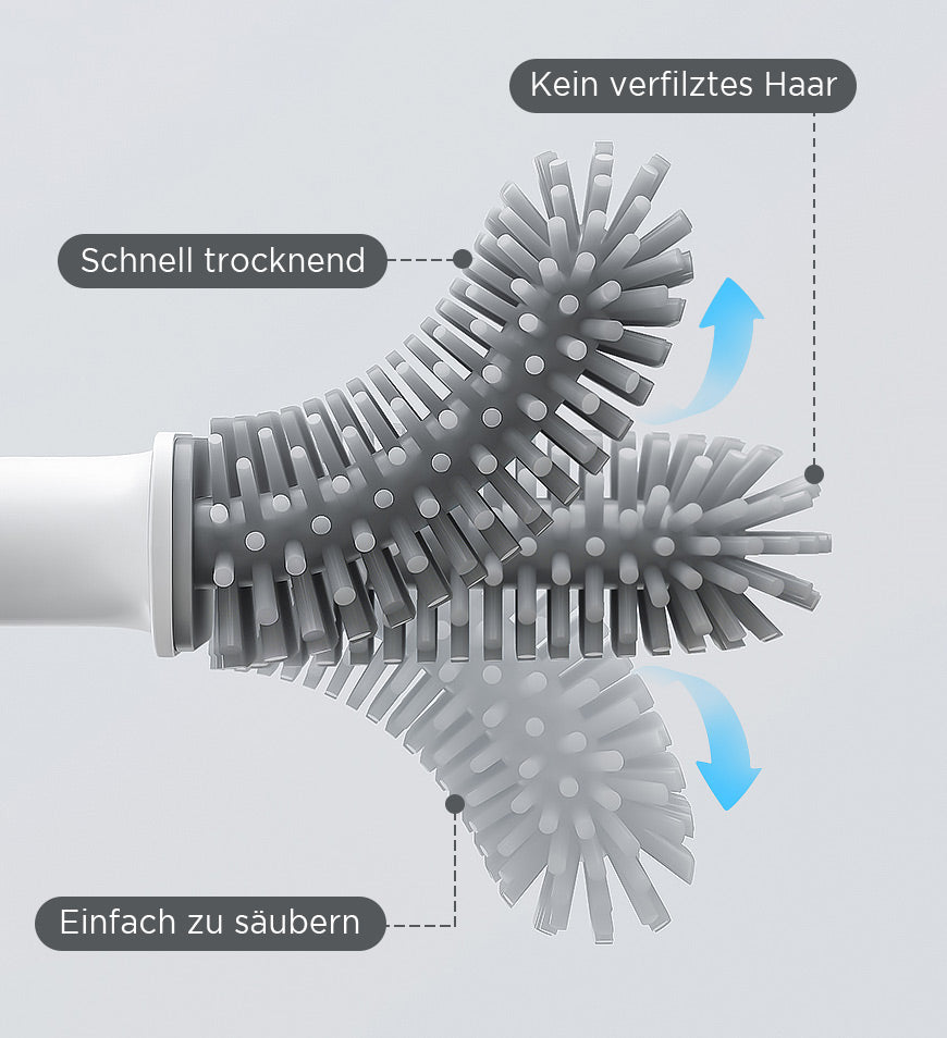 RYNX | Antibacterial Wall Toilet Brush with Silicone
