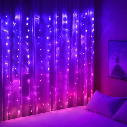 Rynx | LED Rainbow Curtain Lights — Color Changing Waterproof Decoration